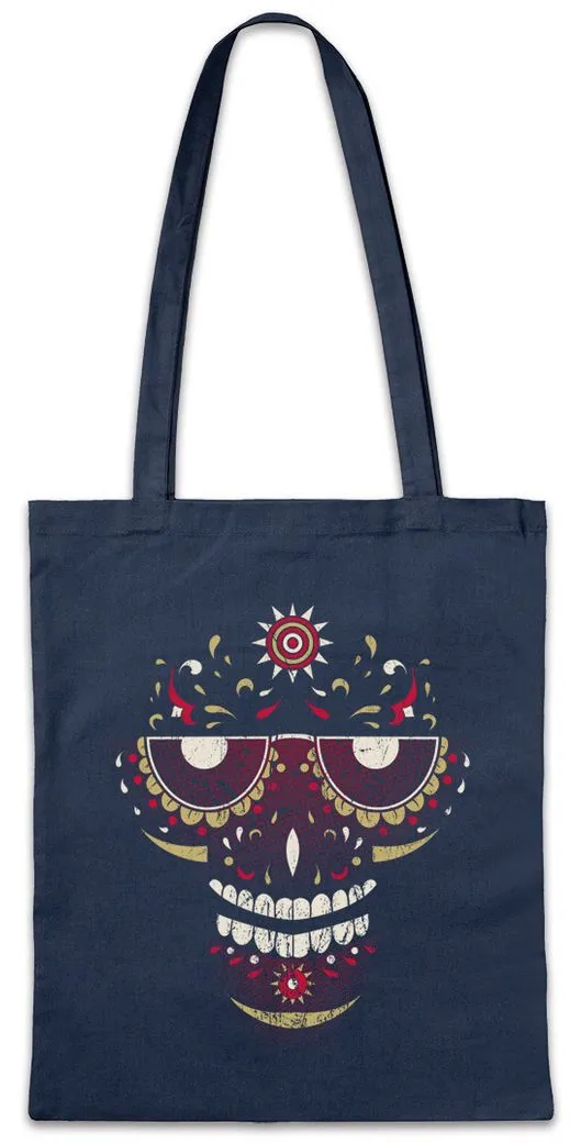 Urban Backwoods Beuteltasche Sugar Skull Face Stofftasche Schädel Mexiko Gang Latino Mexico Mexican (1-tlg), Bande Dias De Los