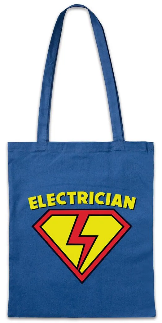 Urban Backwoods Beuteltasche Super Electrician Stofftasche Elektriker Volt Strom Geselle Lehre Man (1-tlg), Meister Beruf Zunft Handwerk