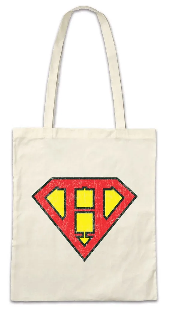 Urban Backwoods Beuteltasche Super H Stofftasche Buchstabe Initialen Vorname Nachname Man Fasching (1-tlg), Karneval Kostüm Costume Superheld