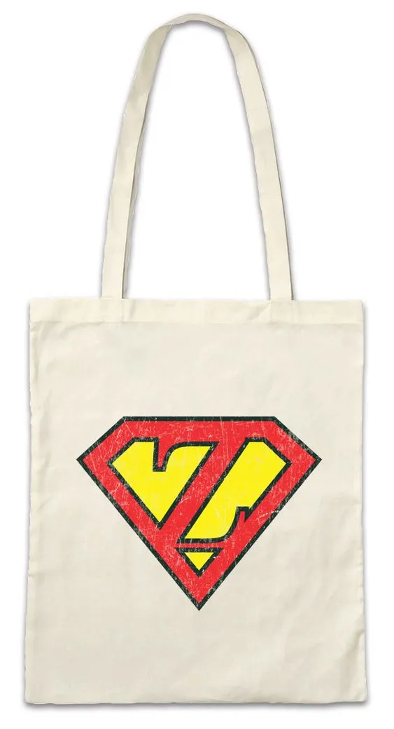 Urban Backwoods Beuteltasche Super Z Stofftasche Buchstabe Initialen Vorname Nachname Man Fasching (1-tlg), Karneval Kostüm Costume Superheld
