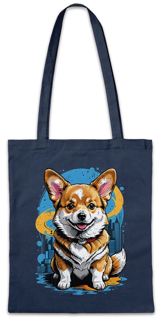 Urban Backwoods Beuteltasche Sweet Corgi Art Stofftasche Welsh Pembroke Waliser Cardigan Hund Dog (1-tlg), Breed Pet Rasse Züchter