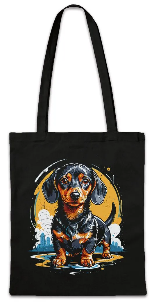 Urban Backwoods Beuteltasche Sweet Dackel Art Stofftasche Dachshund Teckel Hund Dog Kurzhaar Breed (1-tlg), Pet Rasse Züchter Fan