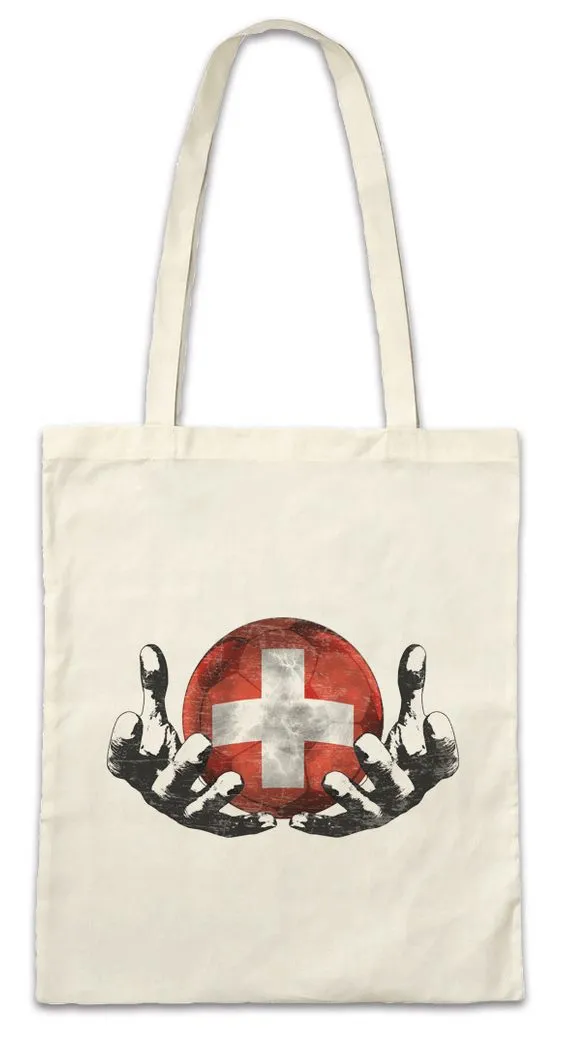 Urban Backwoods Beuteltasche Switzerland Football Magic Ball Stofftasche Schweiz Schweizer Swiss (1-tlg), Fußball Fahne Fussball Komet