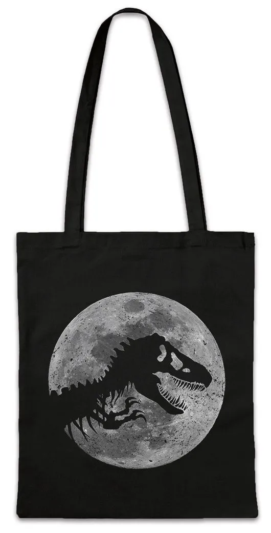 Urban Backwoods Beuteltasche T-Rex Moon Stofftasche Mond Skeleton Dinosaur Dinosaurier (1-tlg), Tyrannosaurus Rex Skelett Mondschein