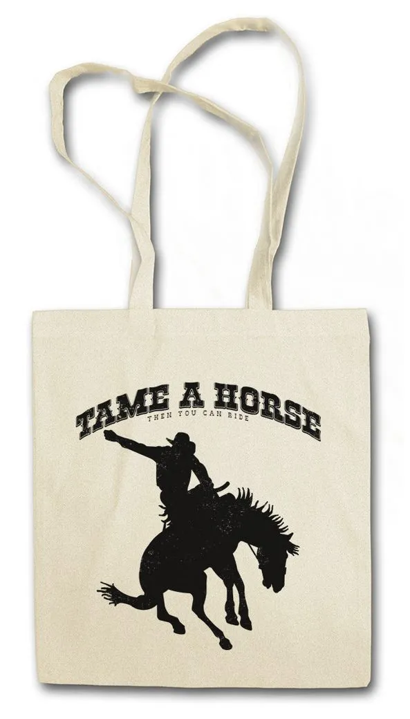 Urban Backwoods Beuteltasche Tame A Horse Stofftasche Cowboy Country Rodeo Reiter Cowgirl Show (1-tlg), Rodeoreiter Sattel Bulle Viehzucht