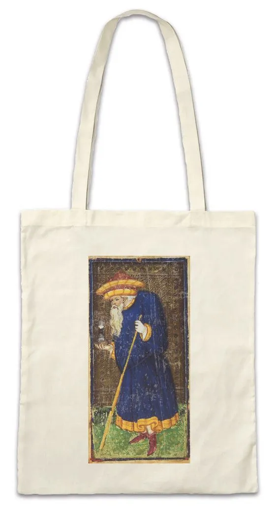 Urban Backwoods Beuteltasche Tarot Arcanum Hermit Stofftasche Karte Karten Card Voddoo Der Eremit (1-tlg), Magic Schwarze Magie Hellseher