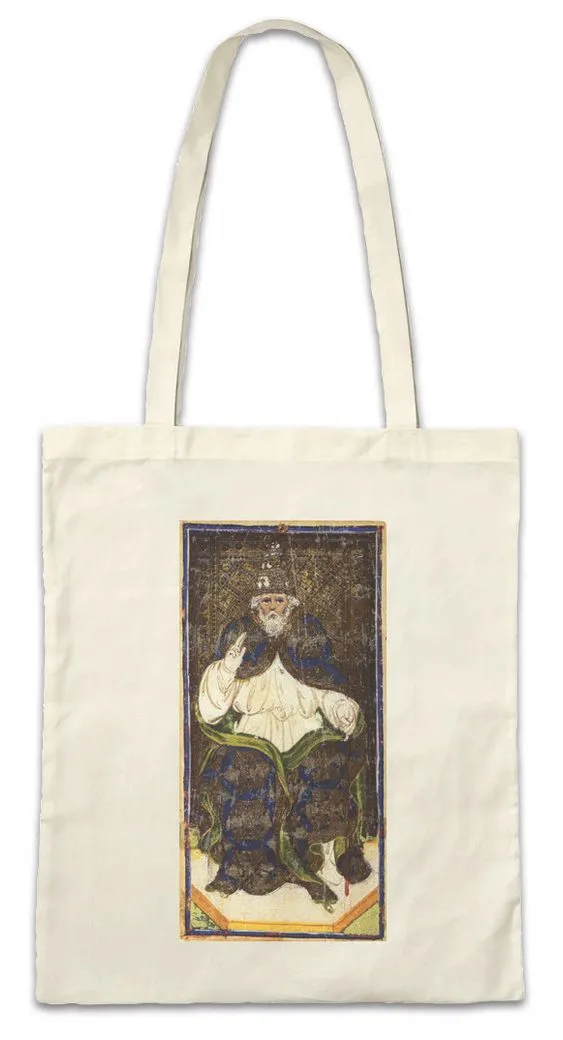 Urban Backwoods Beuteltasche Tarot Arcanum Hierophant Stofftasche Karte Karten Card Voddoo Der (1-tlg), Papst Priester Priest Black