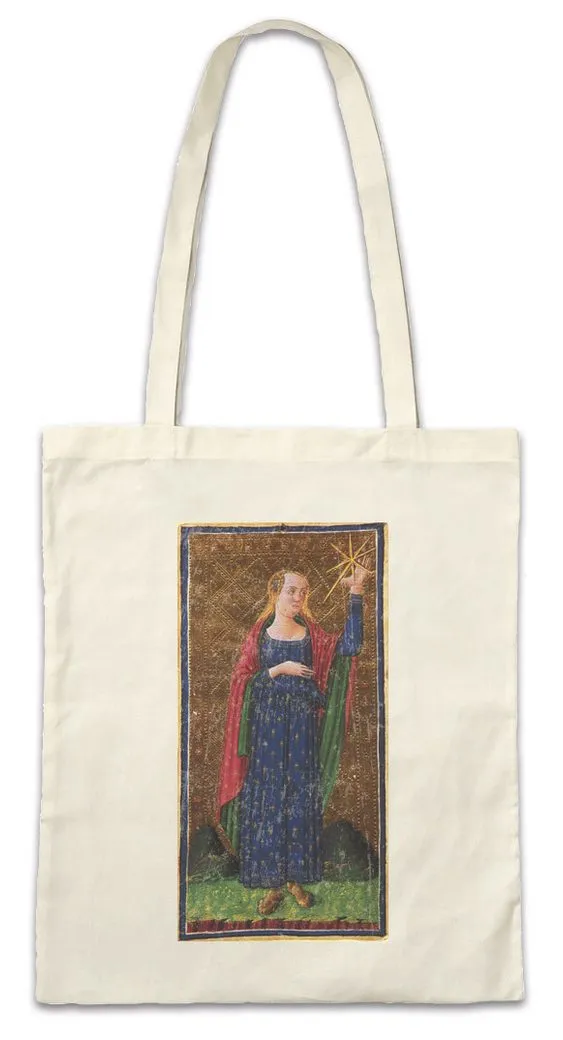 Urban Backwoods Beuteltasche Tarot Arcanum Star Stofftasche Karte Karten Card Voddoo Der Stern (1-tlg), Black Occult Magic Schwarze