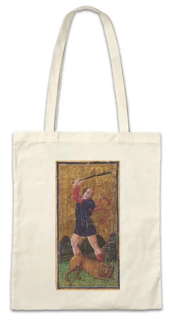Urban Backwoods Beuteltasche Tarot Arcanum Strength Stofftasche Karte Karten Card Voddoo Stärke (1-tlg), Kraft Black Occult Magic