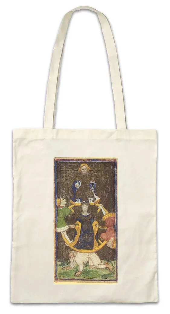 Urban Backwoods Beuteltasche Tarot Arcanum Wheel Of Fortune Stofftasche Karte Karten Card Voddoo (1-tlg), Schicksal Glück Fortuna Occult