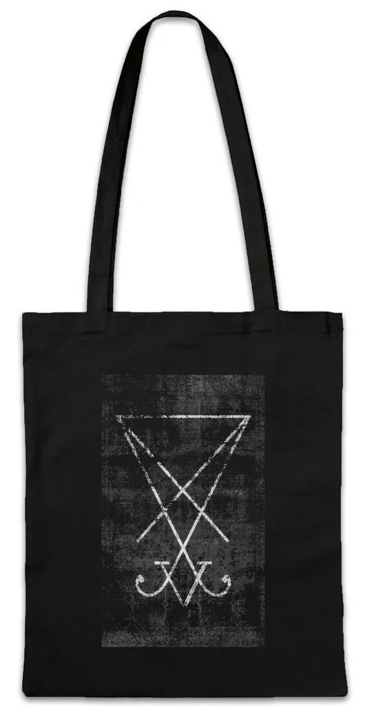 Urban Backwoods Beuteltasche Tarot Sigil of Lucifer Stofftasche Karte Karten card Siegel Luzifer (1-tlg), Satan 666 Crowley Teufel
