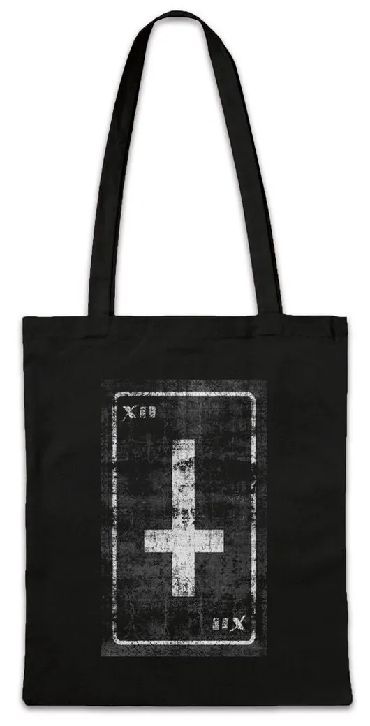 Urban Backwoods Beuteltasche Tarot The Hanged Man Stofftasche Karte Karten Card Voddoo Der Gehängte (1-tlg), Hängende Mann Black Occult