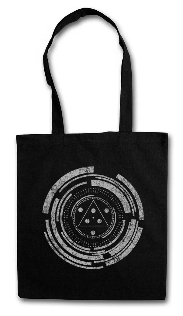 Urban Backwoods Beuteltasche Technology Circle Stofftasche Kreis Kreisel Spirale Hypnose (1-tlg), Hypnotiseur Maze Labyrinth Esoterik