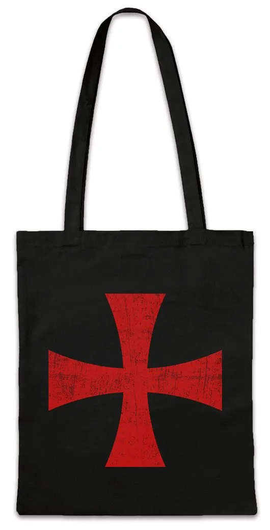 Urban Backwoods Beuteltasche Templar Cross I Stofftasche Rotes Templer Orden Kreuz Templerorden (1-tlg), Ordo Tempelritter Gral Kreuzzüge