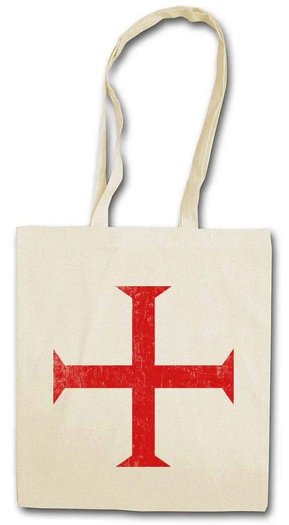 Urban Backwoods Beuteltasche Templar Cross II Stofftasche Rotes Templer Orden Kreuz Templerorden (1-tlg), Ordo Red Ritter Tempelritter