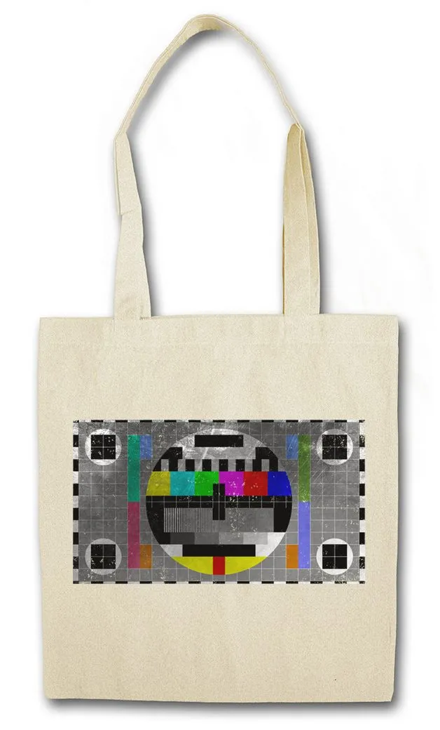 Urban Backwoods Beuteltasche Test Picture Vintage II Stofftasche Testbild Retro Big Geek Triangle (1-tlg), Bang Freak TBBT Theory