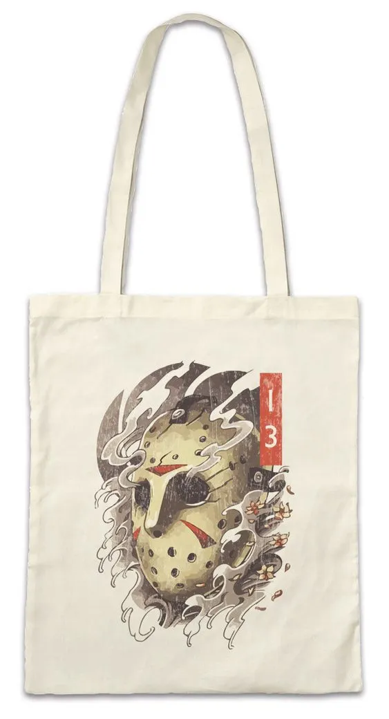 Urban Backwoods Beuteltasche The 13th Portrait Stofftasche Jason Halloween Horror Friday Voorhees (1-tlg), 13. Freitag Michael H20