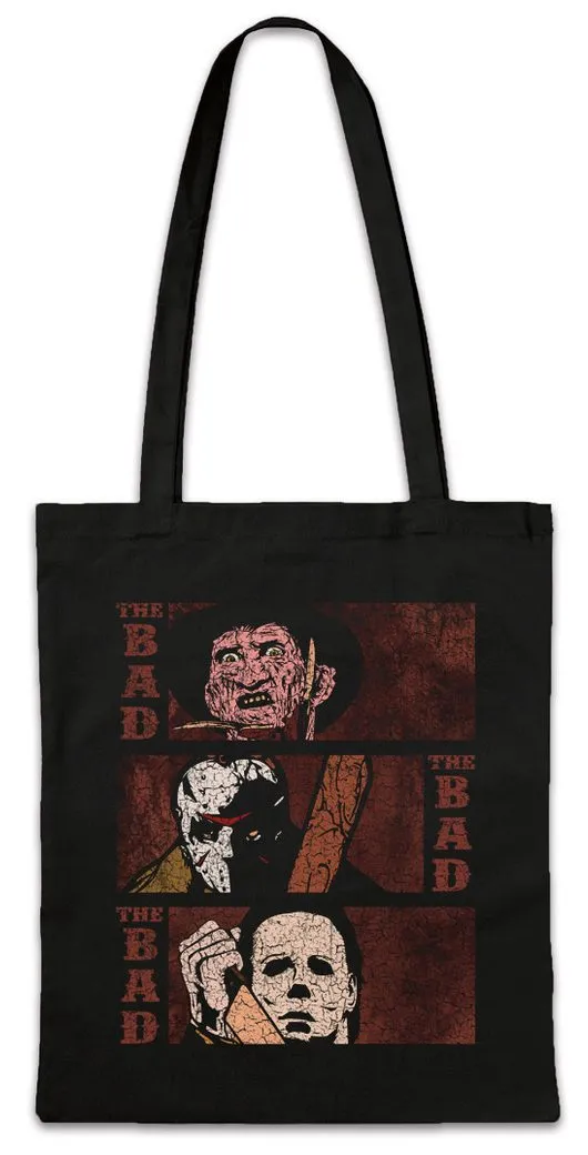 Urban Backwoods Beuteltasche The Bad & The Bad Stofftasche Jason Slasher Fun Vorhees Halloween (1-tlg), Freddy Michael Krüger Myers
