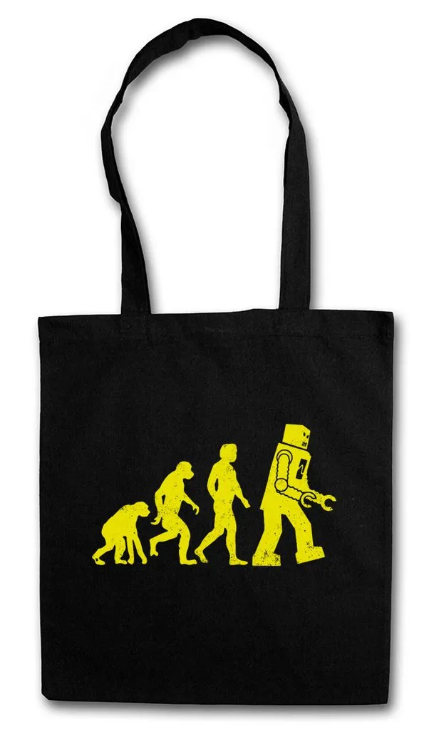 Urban Backwoods Beuteltasche The Big Black Robot Evolution Stofftasche Geek Triangle Bang Freak (1-tlg), TBBT Theory Roboter Nerd