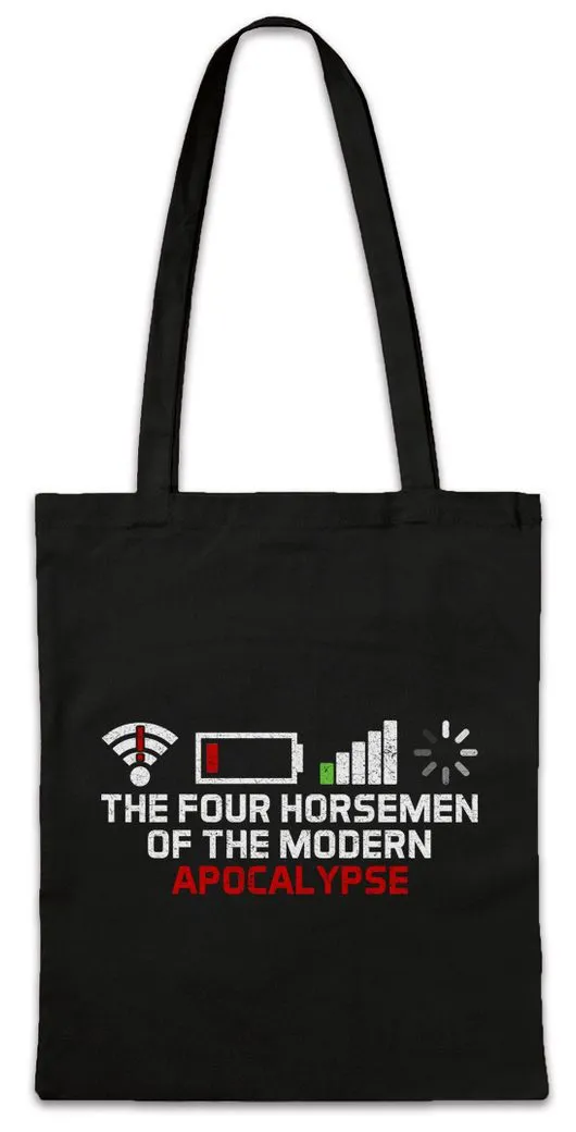 Urban Backwoods Beuteltasche The Four Horsemen Of The Modern Apocalypse Stofftasche Fun Binary Code (1-tlg), Binär Informatik Computer PC
