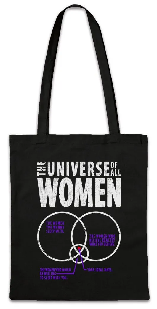 Urban Backwoods Beuteltasche The Universe Of Women Logo II Stofftasche Big Comedy TV TBBT Bang (1-tlg), Humor Theory Sheldon Geek