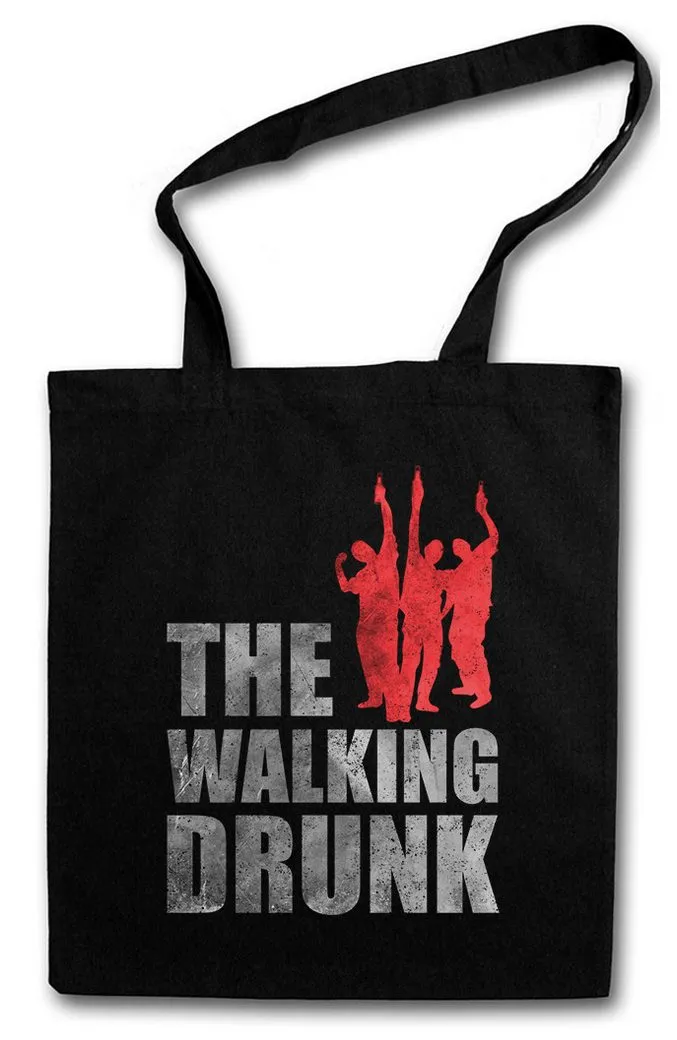 Urban Backwoods Beuteltasche The Walking Drunk Stofftasche Dead Zümbie Fun Drinker Beer Bier Booze (1-tlg), Hangover Barfly Party University