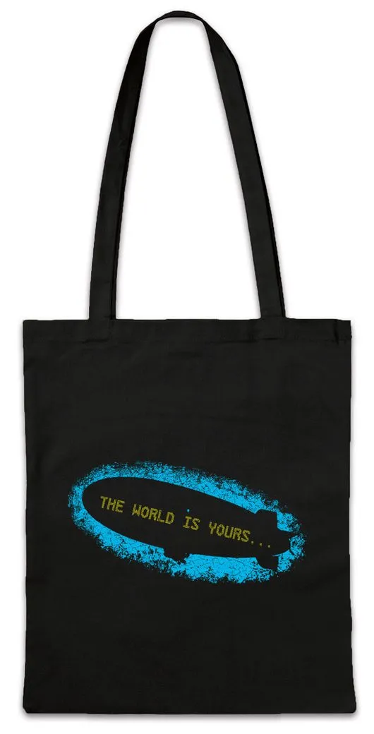 Urban Backwoods Beuteltasche The World Is Yours Zeppelin Stofftasche Tony Logo Montana Scarface (1-tlg), Globe Globus Cuba Kuba