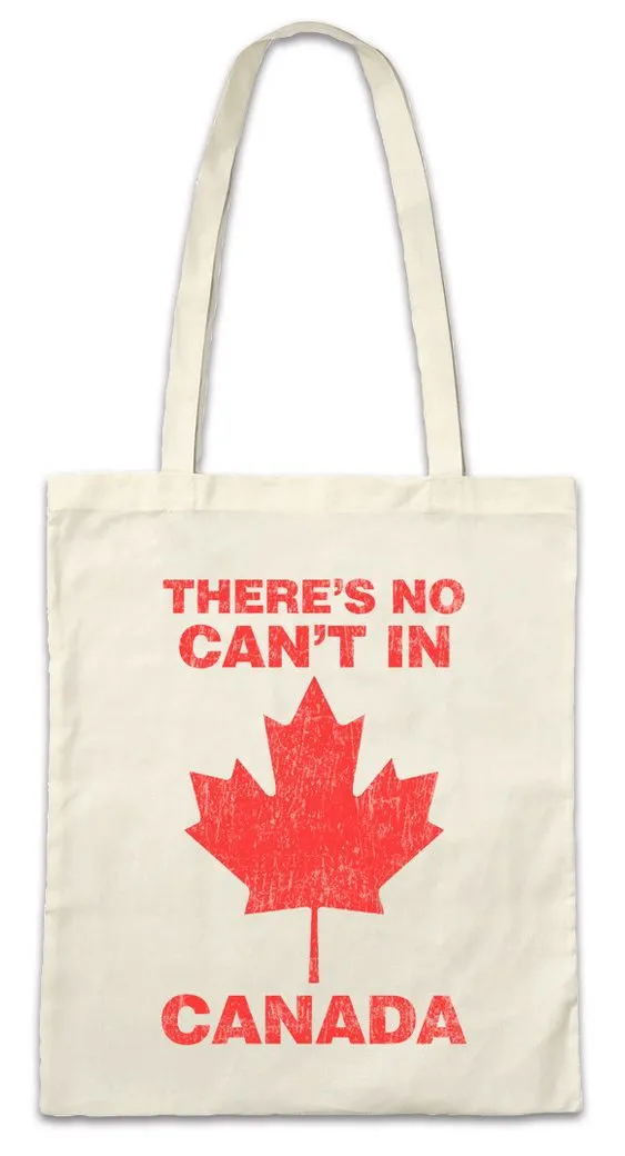 Urban Backwoods Beuteltasche There Is No Can't In Canada Stofftasche Kanada Modern Blatt Family (1-tlg), Philip Famille Humphrey Shirt