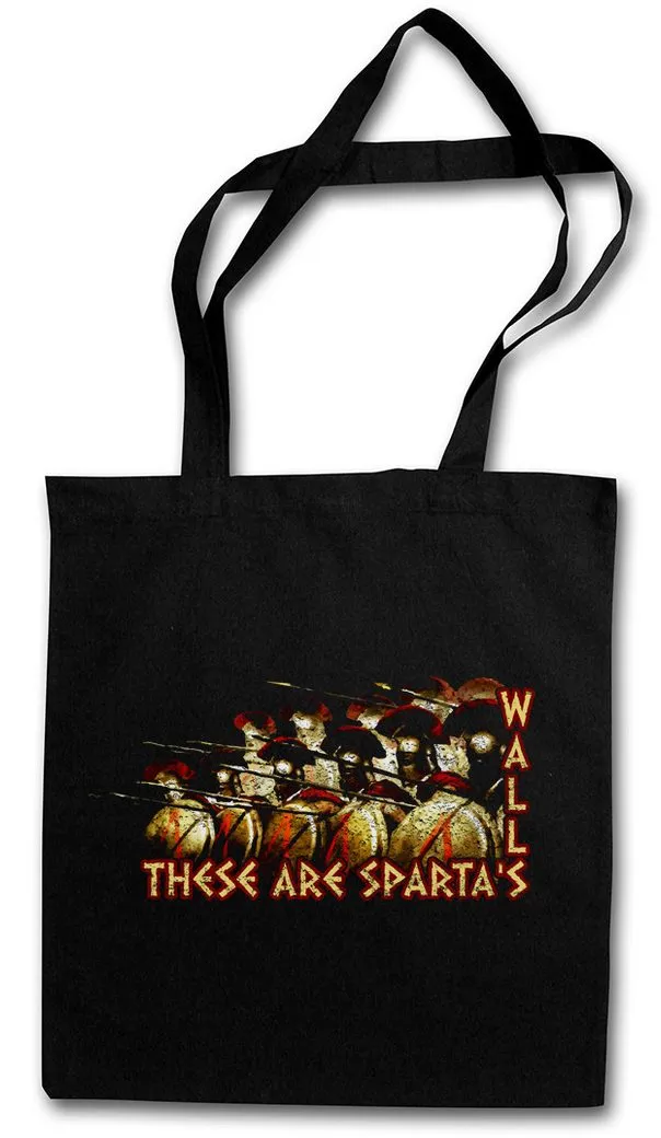 Urban Backwoods Beuteltasche These Are Sparta's Walls Stofftasche Phalanx Hoplit Sparta Spartans (1-tlg), 300 Spartaner Spartiaten Schild