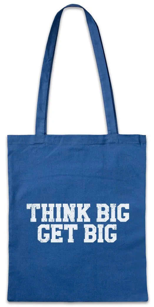 Urban Backwoods Beuteltasche Think Big Get Big Stofftasche Fitness Body Studio Training Building (1-tlg), Curls Hard No Pain