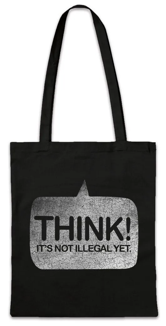 Urban Backwoods Beuteltasche Think! Stofftasche Freies Denken Menschenrechte Free Thinking Human (1-tlg), Rights Bürgerrechte Civil Rights