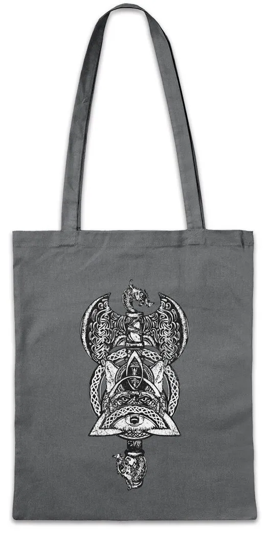Urban Backwoods Beuteltasche Thor's Hammer Fox Stofftasche Mjölnir Fuchs Runen Vikings Runes (1-tlg), Walhalla Odin Thor Norse