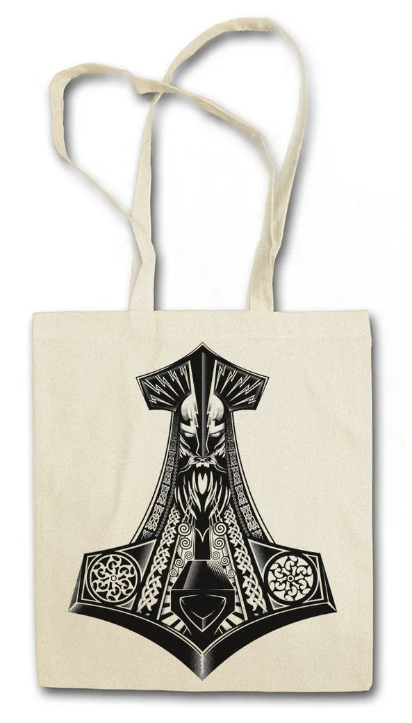 Urban Backwoods Beuteltasche Thor's Hammer I Stofftasche Mjölnir Walhalla Odhin Wotan Wikinger (1-tlg), Vikings Thor Loki Midgard