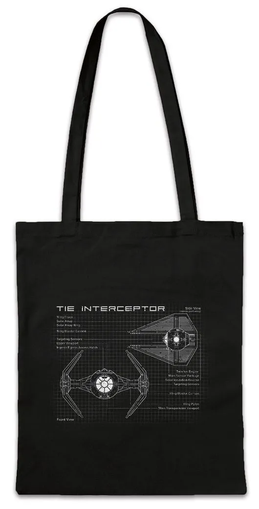 Urban Backwoods Beuteltasche Tie Blueprint Stofftasche Star Empire Fighter Storm Wars Interceptor (1-tlg), Trooper Imperium Sci-Fi Science