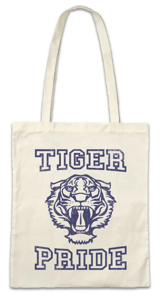 Urban Backwoods Beuteltasche Tiger Pride Stofftasche School 13 Schule Tape Reasons Team Mannschaft (1-tlg), Why Symbol Sign Logo