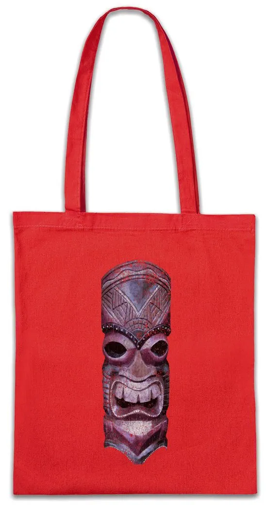 Urban Backwoods Beuteltasche Tiki Head III Stofftasche Hawaii Hibiskus Blüte Flowers Beach Strand (1-tlg), God Hula Girl Tattoo
