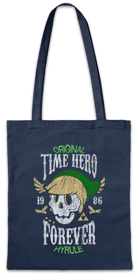 Urban Backwoods Beuteltasche Time Hero Forever Stofftasche Legend Fan Hyrule Nerd Zelda Game Gamer (1-tlg), Gaming Gamer Skull Schädel