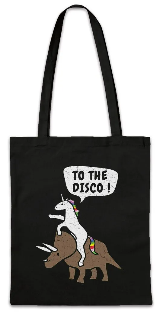 Urban Backwoods Beuteltasche To The Disco Unicorn Stofftasche gay lesbian homosexual TransQueer (1-tlg), LGBT LGBTQ Divers