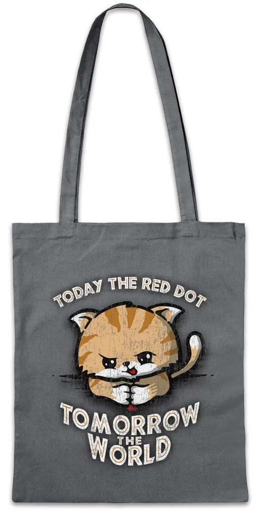 Urban Backwoods Beuteltasche Today The Red Dot Stofftasche Meow Cats Cat Katze Katzen Kitty Kitten (1-tlg), Liebe Love Addicted Süchtig