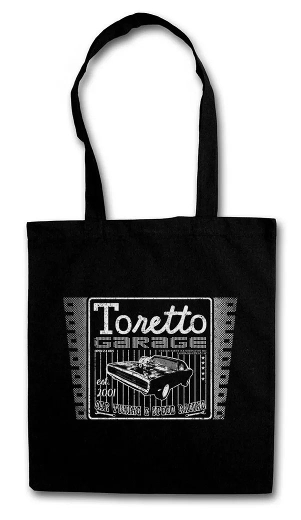 Urban Backwoods Beuteltasche Toretto Garage Stofftasche The Muscle Fast Car And Dom Race Furious (1-tlg), Street Racing NOS Tuning