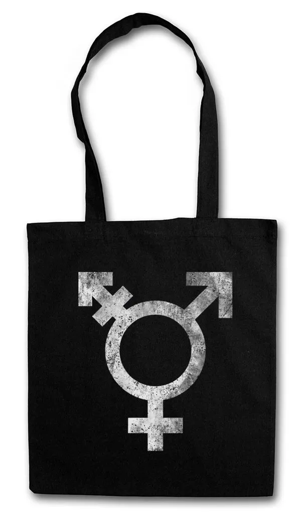 Urban Backwoods Beuteltasche Transgender Symbol Stofftasche Trans Gender Mainstreaming Queer LGBTQ (1-tlg), Bigender Genderqueer Gay Lesbian