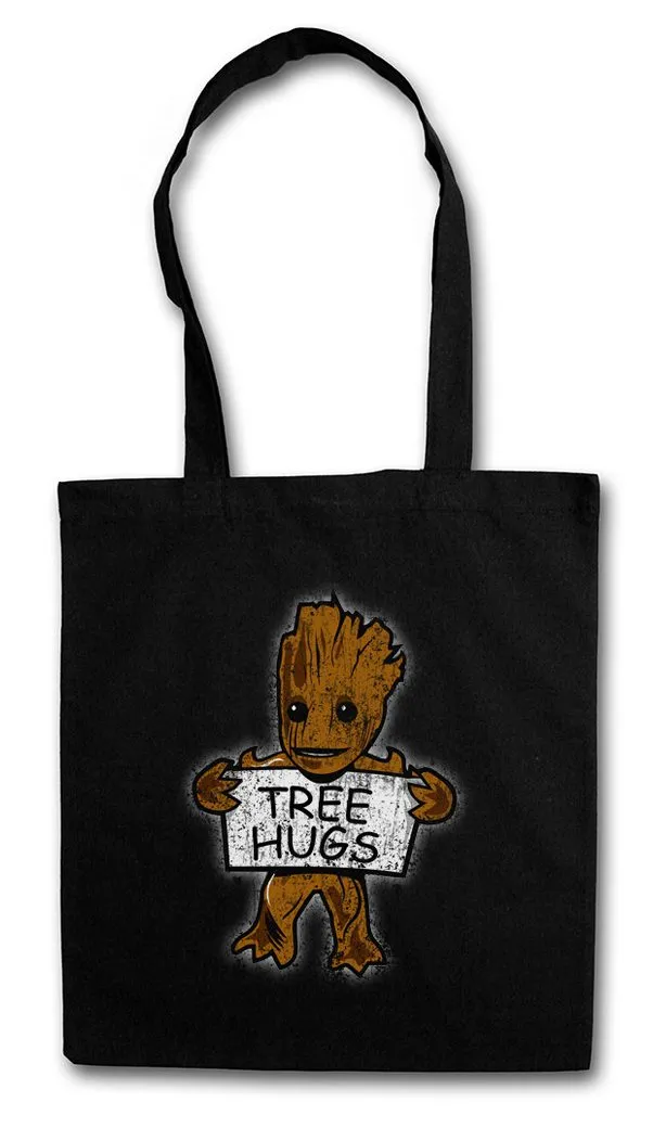 Urban Backwoods Beuteltasche Tree Hugs Stofftasche Guardians Fun Movie Comic Groot Baby Tree Baum (1-tlg), Baummensch Root of the