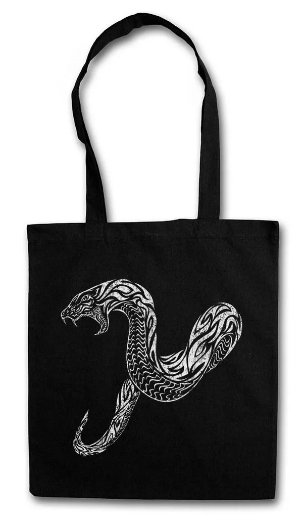 Urban Backwoods Beuteltasche Tribal Snake Stofftasche Schlange Tattoo Oldschool Flash Artist Studio (1-tlg), Serpent Art Kunst Tätowierer