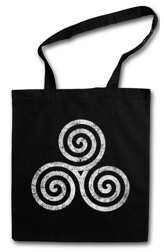 Urban Backwoods Beuteltasche Triskelion Symbol III Stofftasche Nordic Celtic Kelten Knoten Larp (1-tlg), Triskel Wikinger Runen Walhalla