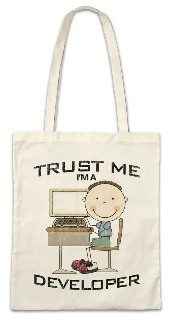Urban Backwoods Beuteltasche Trust Me I'm A Developer Stofftasche Software Entwickler Informatiker (1-tlg), Programmierer PC Informatik IT
