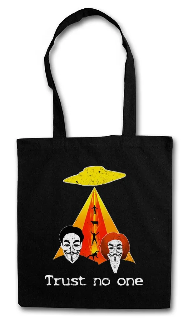 Urban Backwoods Beuteltasche Trust No One Stofftasche Alien Akte Fox X Mulder Ufo Scully Ufo Files (1-tlg), FBI TV Akten Aliens