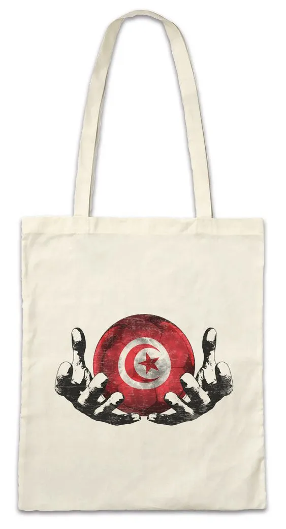 Urban Backwoods Beuteltasche Tunisia Football Magic Ball Stofftasche Tunesien Tunesisch Tunesische (1-tlg), Fahne Tunisian Fußball Fussball