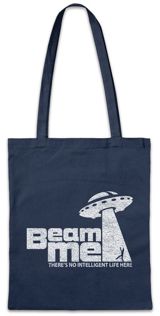 Urban Backwoods Beuteltasche UFO Beam Me Stofftasche Gamer Gaming Games Pixel Retro Arcade Alien (1-tlg), Vril Flugscheibe Haunebu