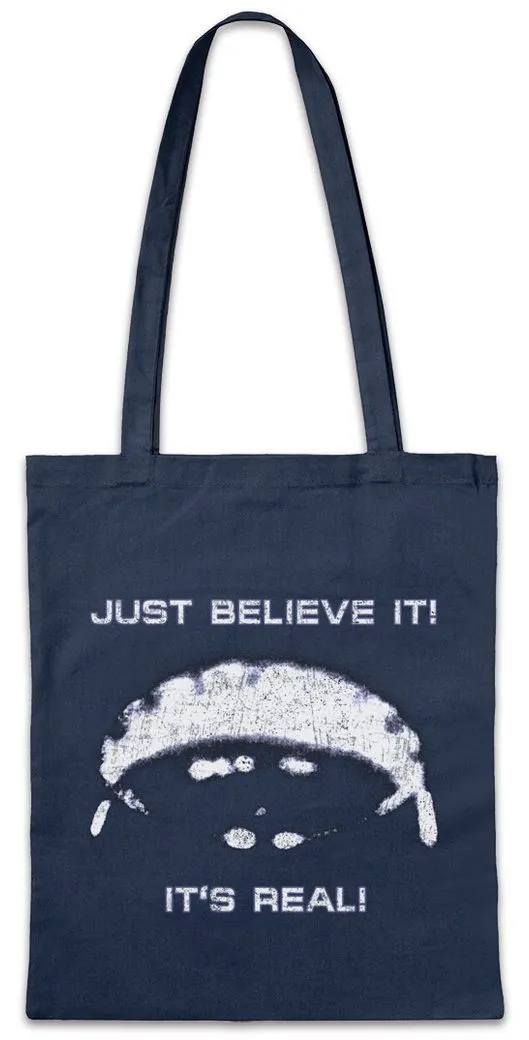 Urban Backwoods Beuteltasche Ufo Believe It Stofftasche UFO Adamski TR3B Flying Saucer Haunebu Vril (1-tlg), Area 51 Alien Abduction