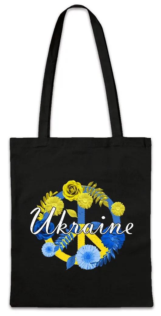 Urban Backwoods Beuteltasche Ukraine Peace Symbol Stofftasche Against War WiderstandZeichen Gegen (1-tlg), Krieg Frieden Free